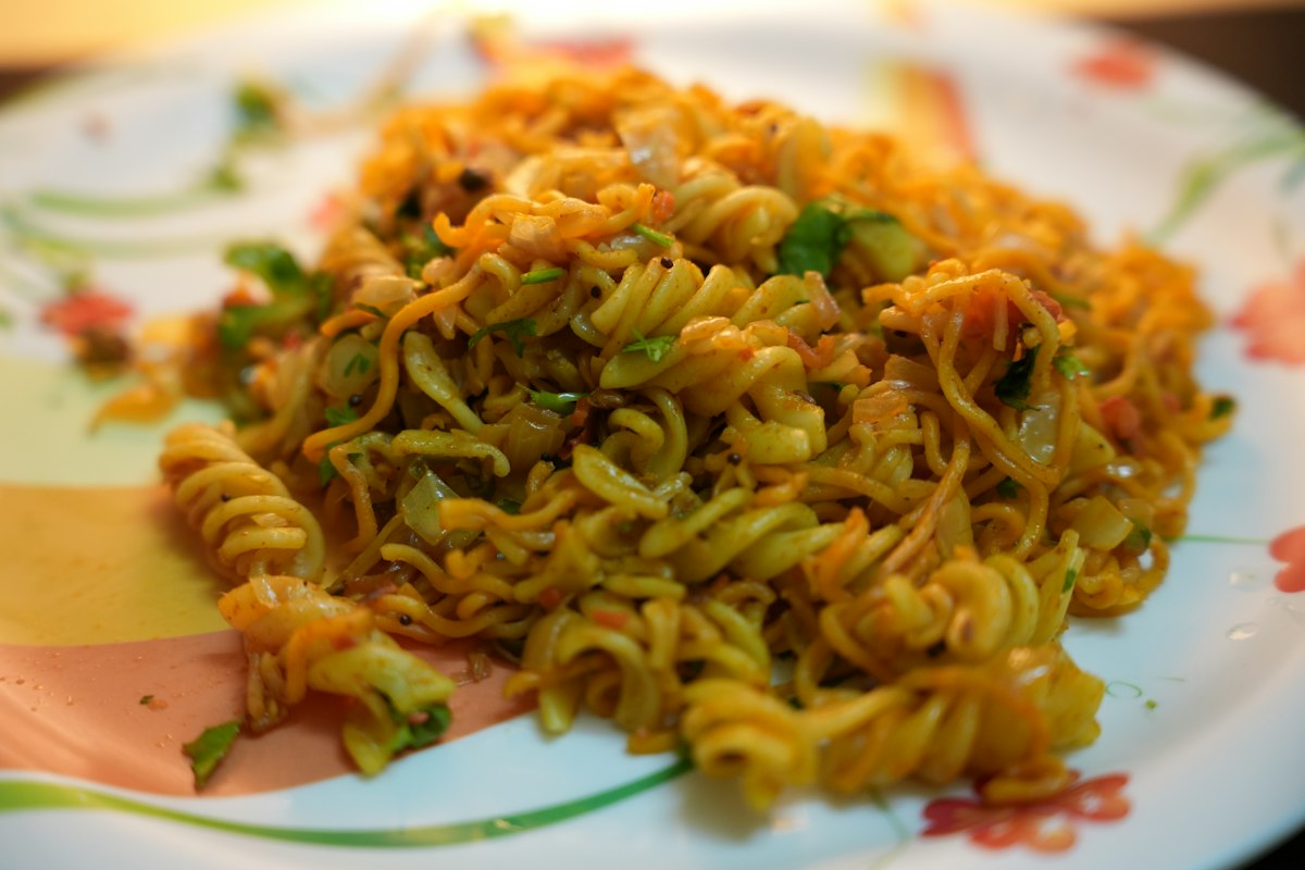Pasta dish served on a plate